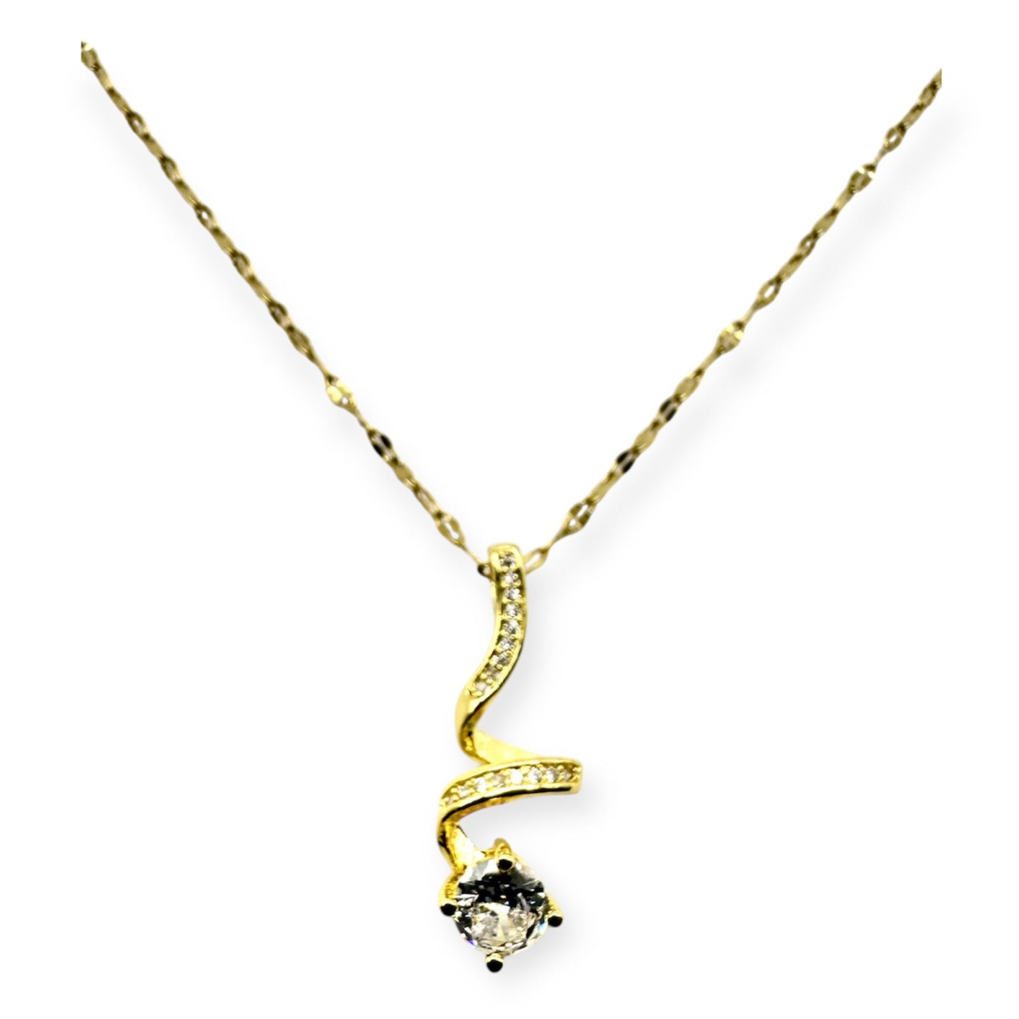 Spiral Shape Charm Chain Pendant For Women Elegant Design