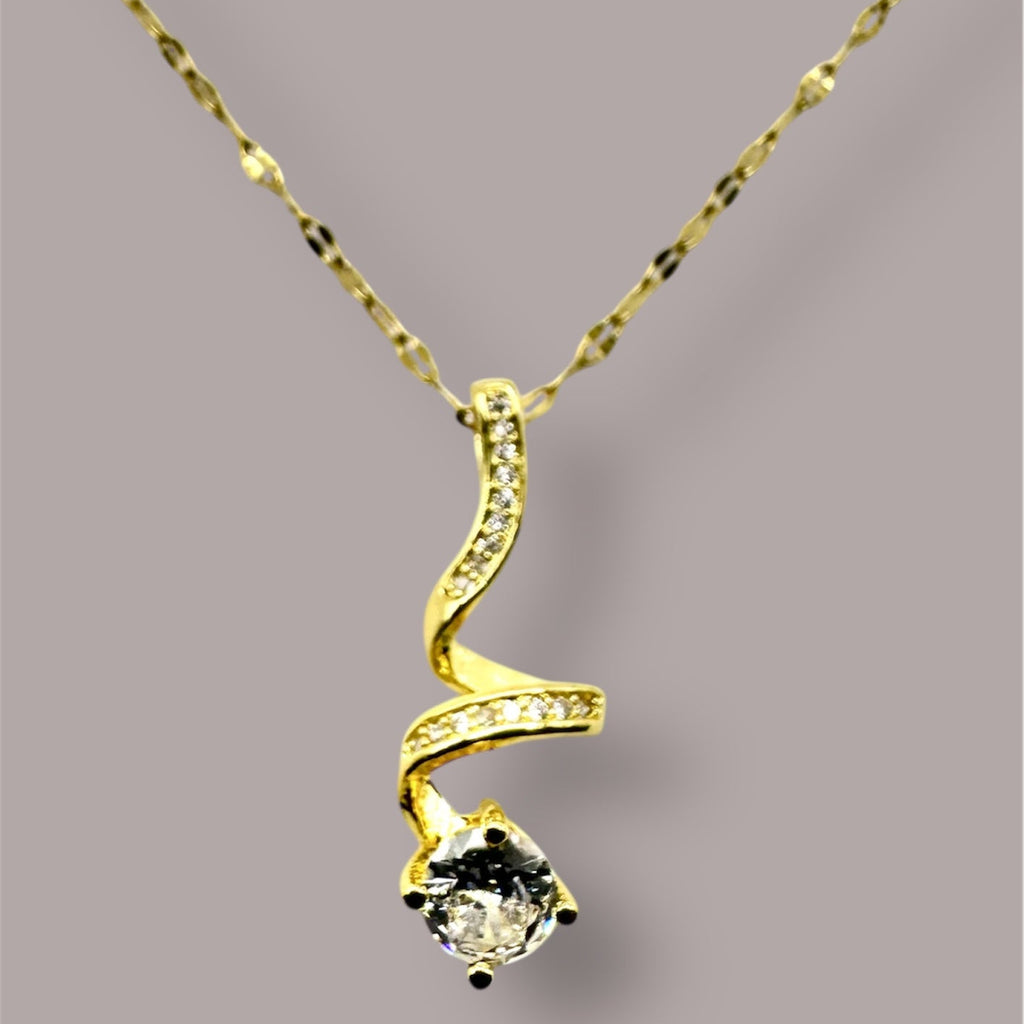 Spiral Shape Charm Chain Pendant For Women Elegant Design