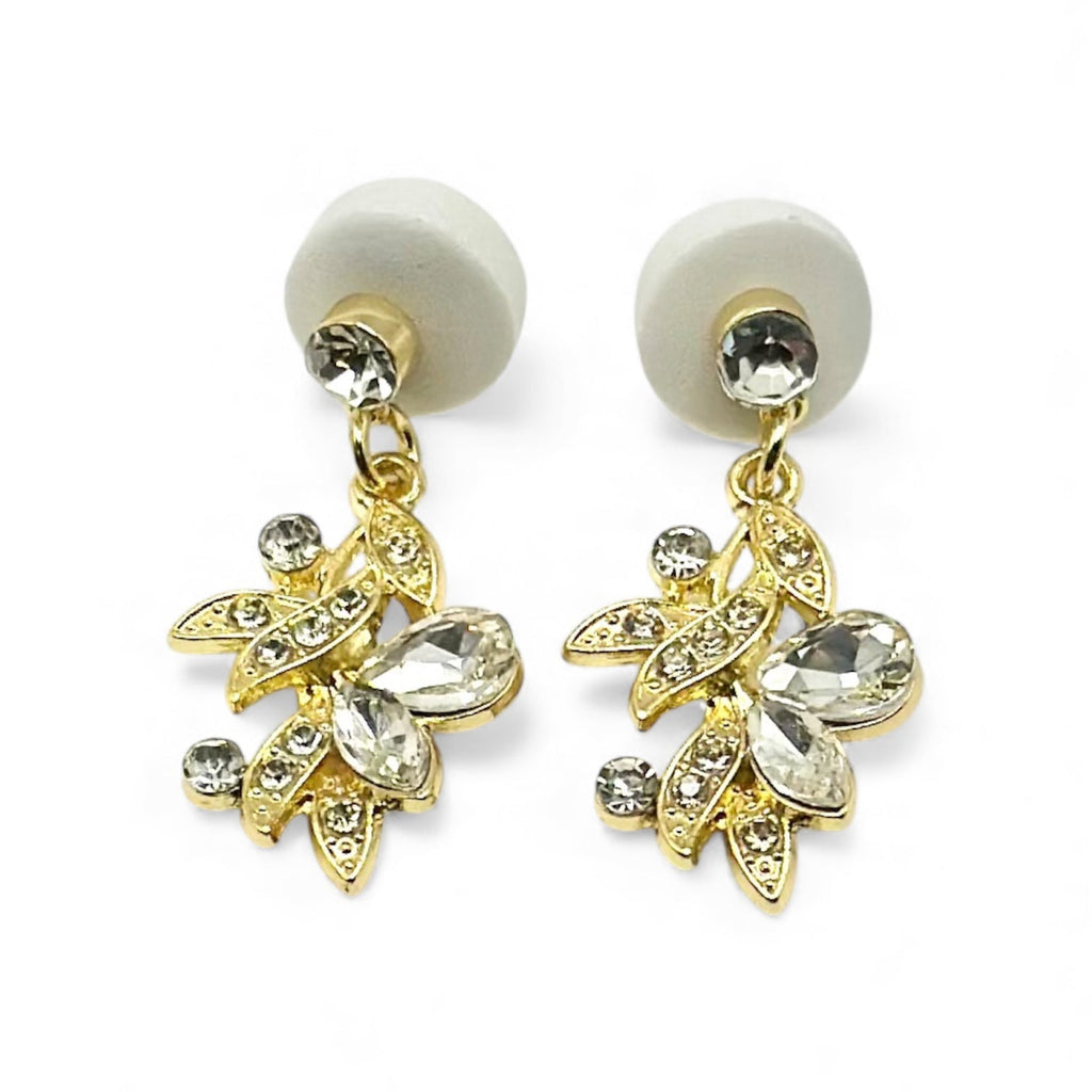 Elegant Gold Color Necklace and Earrings Set with Stones for Special Occasions Complete Look Accessory